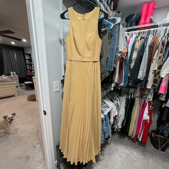 Dresses | Gold Azazie Bridesmaid Dress | Poshmark